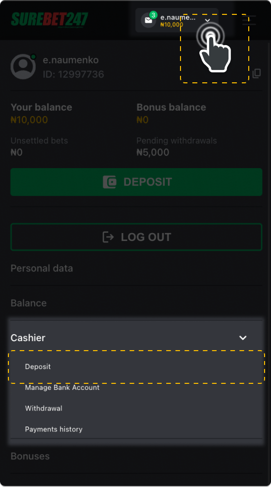 6. How to Deposit using PayAttitude