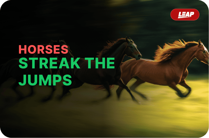 Horses Streak The Jumps