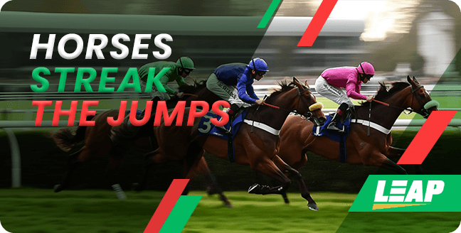 Horses Streak The Jumps